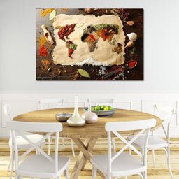 Spices Map of the World - NicheCanvas