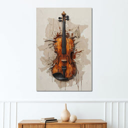 Violin Melody Unfurled  - NicheCanvas