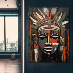 Tribal Mask 14 - Sakeem Gibbs - NicheCanvas