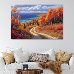 Autumnal Coastal Reverie - NicheCanvas