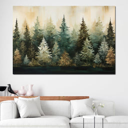 Pine Trees Forest - NicheCanvas