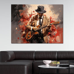 Trumpeter Serenade in Fedora - NicheCanvas