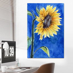 Watercolor Sunflower - NicheCanvas
