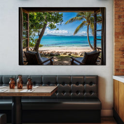 Tropical Serenity Window - NicheCanvas