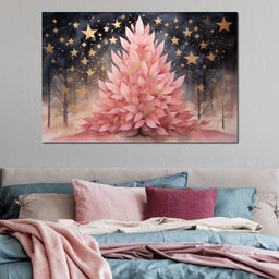 Pink Pine Tree - NicheCanvas