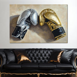 Golden Duel of Titans - NicheCanvas