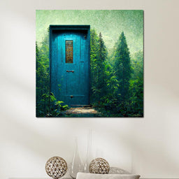 Blue Door in the Green - Ben Heine - NicheCanvas
