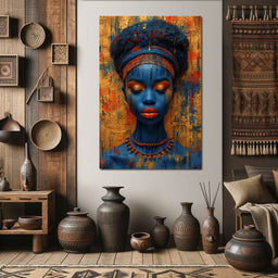 Sapphire Dreams Golden Peace - NicheCanvas