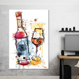 Red Wine Splash - NicheCanvas