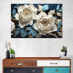 Lovely White Roses - Wildrose Creations - NicheCanvas