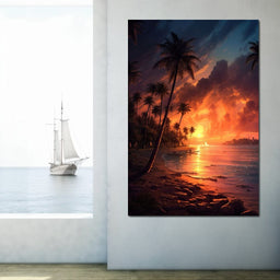 Breathtaking Sunset in California - NicheCanvas