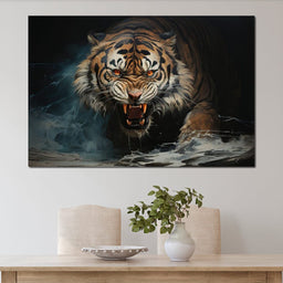Angry Siberian Tiger - NicheCanvas