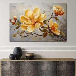 Yellow Magnolia Tree 3 - Wildrose Creations - NicheCanvas