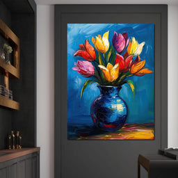 Tulips Flowers Bouquet - NicheCanvas