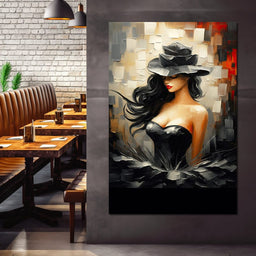 Noir Elegance in Bloom - NicheCanvas