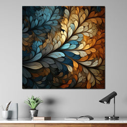 Mosaic Leaf Dreamscape - NicheCanvas