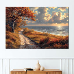 Autumn Seaside Reverie - NicheCanvas