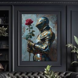 Knight of the Velvet Bloom - NicheCanvas