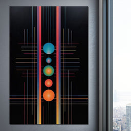 Futuristic Striped Colors - NicheCanvas