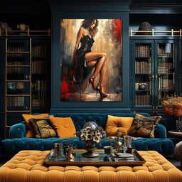 Alluring Legs Sleek Noir Elegance - NicheCanvas