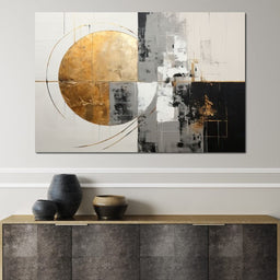Golden Geometric Serenity - Tanni Cylon - NicheCanvas