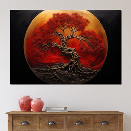 Scarlet Tree - NicheCanvas