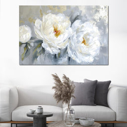 Golden Flecks on Petal Drifts - NicheCanvas