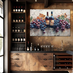 Wine & Grapes - NicheCanvas