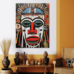 Tribal Mask 17 - Sakeem Gibbs - NicheCanvas