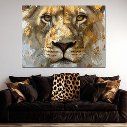 Golden Gaze of the Sovereign - NicheCanvas