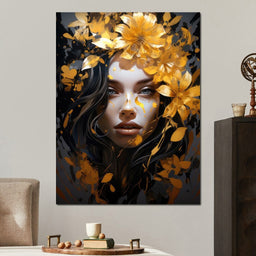 Golden Petal Crown - NicheCanvas