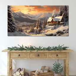 Christmas Cottage - NicheCanvas