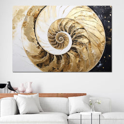Golden Nautilus Reverie - Tanni Cylon - NicheCanvas