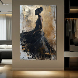 Golden Noir Elegance - NicheCanvas