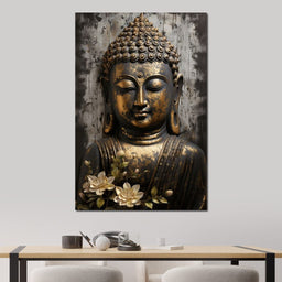Golden Gaze of the Buddha - NicheCanvas