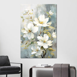 Ethereal Blooms in Mist - NicheCanvas