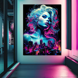 Neon Reverie Portrait 06 - NicheCanvas