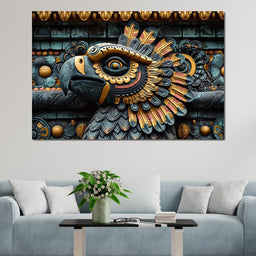 Aztec Serpent in Twilight - NicheCanvas