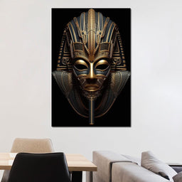 Regal Mask of the Golden Ruler - NicheCanvas
