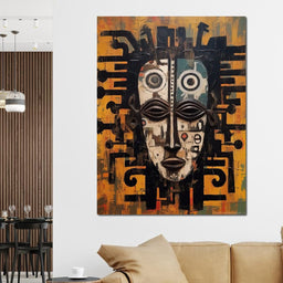 Tribal Mask 19 - Sakeem Gibbs - NicheCanvas