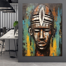 Tribal Mask 18 - Sakeem Gibbs - NicheCanvas