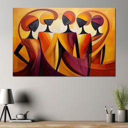 Golden Elegance in Abstract  - NicheCanvas