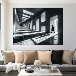 Shadowplay Geometric Solitude - NicheCanvas