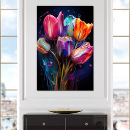 Luminous Tulip Dreamscape - NicheCanvas