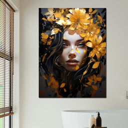 Golden Petal Crown - NicheCanvas