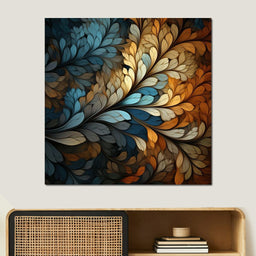 Mosaic Leaf Dreamscape - NicheCanvas