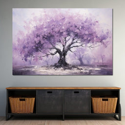 Blossoming Tree in Monochrome - NicheCanvas