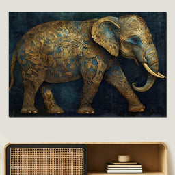Gilded Grey Elephant - NicheCanvas
