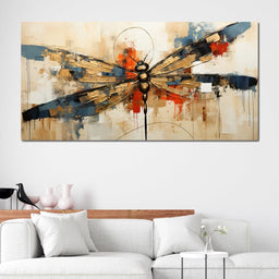 Golden Royal Geometric Harmony Dragonfly - Wildrose Creations - NicheCanvas