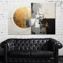 Golden Geometric Serenity - Tanni Cylon - NicheCanvas